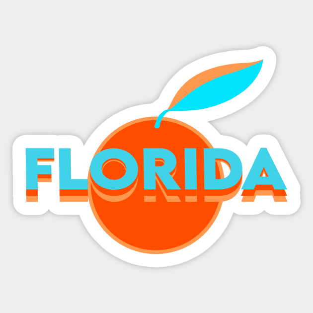 Florida Orange Sticker by Obstinate and Literate